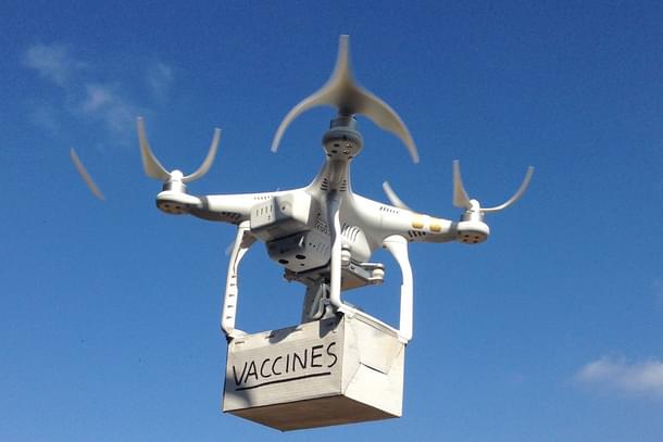 Employing drones in vaccine delivery.
