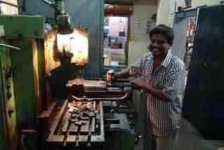 Employee at Work in Newall Engineering, Chennai (Flickr)