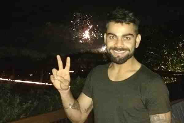 Virat Kohli wishing his followers a Happy New Year (Twitter)