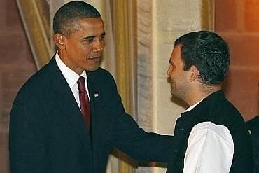 Obama meeting Rahul Gandhi