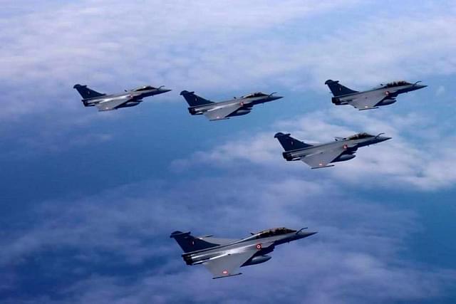 Rafale fighters entering Indian airspace&nbsp;