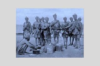 Figure 9a. Men of the 29th Punjabis battalion at Nairobi during the First World War (Source: The Kaiser’s Cross)