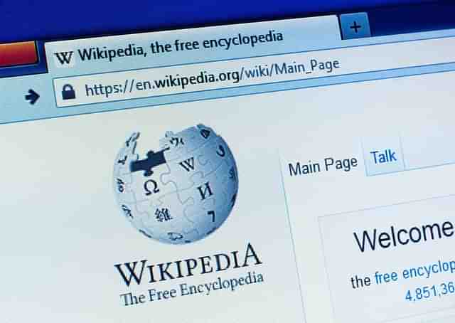 Wikipedia home page, representative photo.