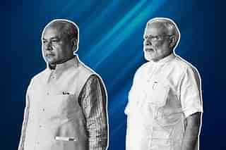 Prime Minister Narendra Modi, right, and Union Agriculture Minister Narendra Singh Tomar.&nbsp;