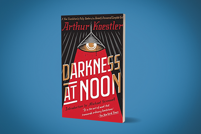 The cover of the book <i>Darkness at Noon </i>by<i> </i>Arthur Koestler.