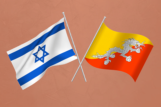 Bhutan and Israel flags.