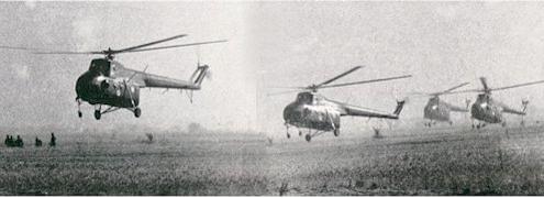 Mi-4 of IAF mounting troops in Brahmanbaria on 9 December 1971.