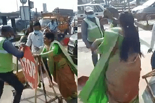 YSRCP leader D Revathi attacking toll officials