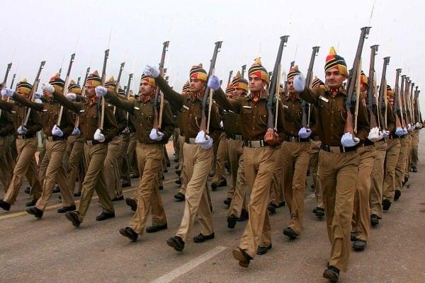 Delhi Police officers march during Republic Day in 2009. (Wikipedia)