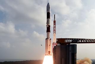 ISRO's PSLV-C50 Carrying CMS-01 Satellite (Pic Via Twitter)