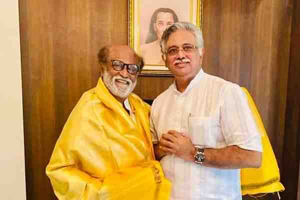 (Actor Rajinikanth with Arjuna Murthy)