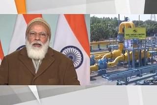 Prime Minister Modi at the inauguration of Kochi - Mangaluru gas pipeline (PMO India)