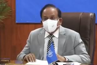 Dr Harsh Vardhan chaired the WHO Executive Board meet (Pic Via Twitter)