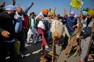Protesting Farmers at Singhu Border&nbsp;