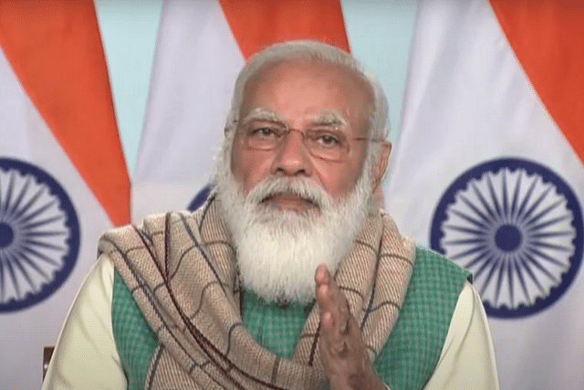 Prime Minister Narendra Modi speaking at chief ministers meet