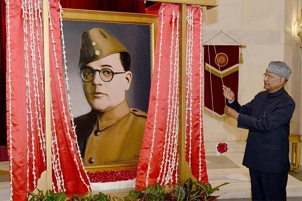 President Kovind unveiling the portrait of Netaji Subhas Chandra Bose at Rashtrapati Bhavan