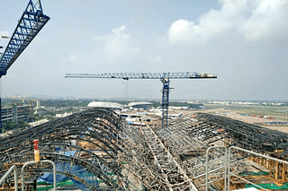 Chennai Airport terminal under construction
