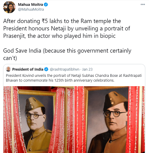 Mahua Moitra's deleted tweet