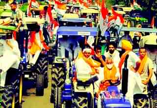 Congress’ Kisan Aakrosh Tractor Rally. (@INCOverseasUAE/Twitter)
