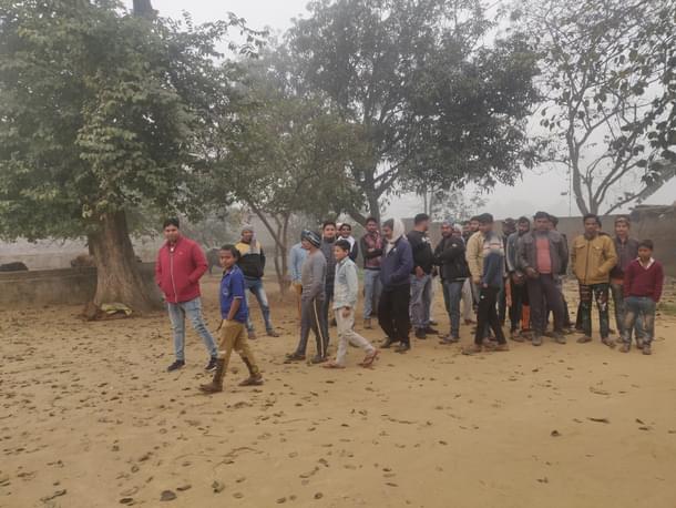 The crowd inside Shabnam’s house.