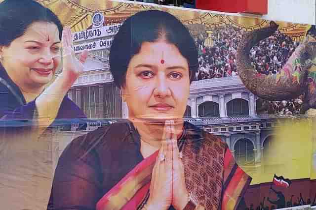 A Sasikala poster in Chennai. (Twitter)