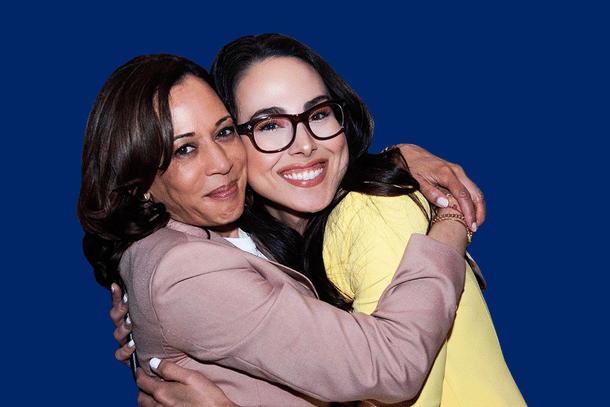 US Vice President Kamala Harris and niece Meena Harris. 