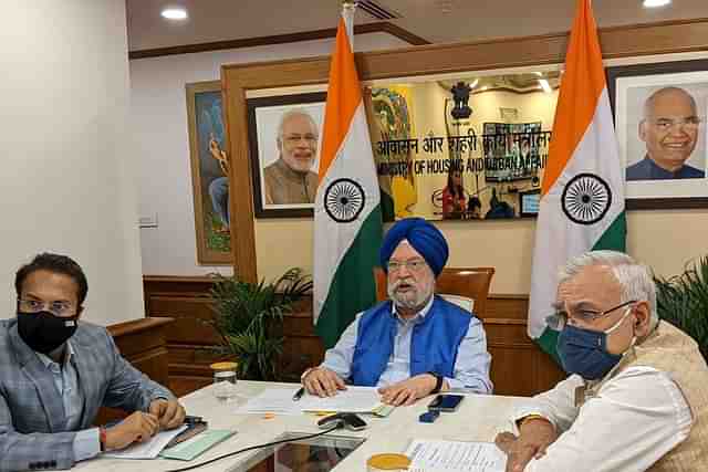 Civil Aviation Minister Hardeep Singh Puri (Pic Via Twitter)