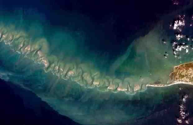 An aerial view of Ram Setu (ESA)