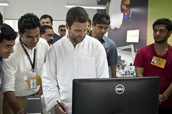 Rahul Gandhi standing in front of a computer (Rahul S Ravi)