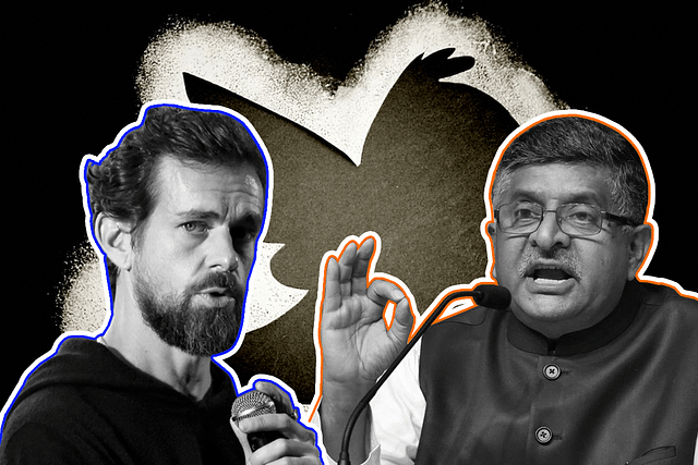 Twitter CEO Jack Dorsey and Union IT Minister Ravi Shankar Prasad.