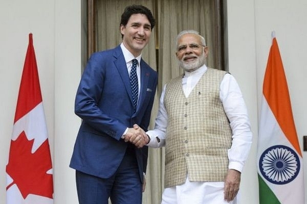 Prime Minister Justin Trudeau with Prime Minister Narendra Modi.