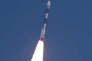 PSLV-C51 lifting off into space (ISRO/Twitter)