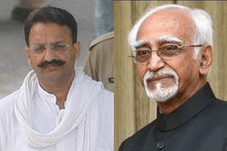 Mukhtar Ansari - left, Hamid Ansari - right