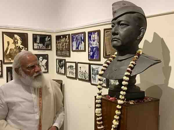 PM Modi at Netaji Bhawan in Kolkata (PMO)