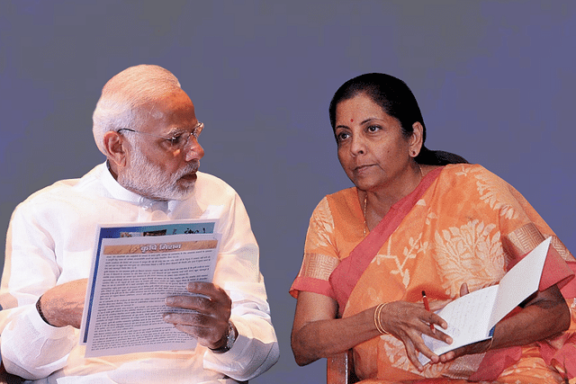 Nirmala Sitharaman and Narendra Modi