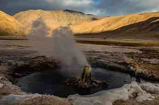 A hot spring in Ladakh.