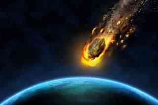 A meteorite bombardment.
