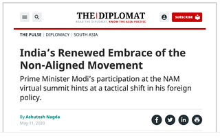 Source: <a href="https://thediplomat.com/2020/05/indias-renewed-embrace-of-the-non-aligned-movement/">The Diplomat</a>.