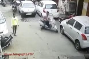 A still from the CCTV footage of the theft.