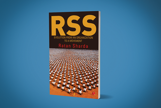 Cover of Ratan Sharda’s book, <i>RSS: Evolution From An Organization To A Movement</i>.
