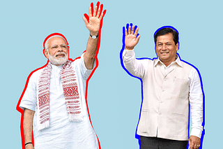 Prime Minister Narendra Modi and Chief Minister of Assam Sarbananda Sonowal.&nbsp;
