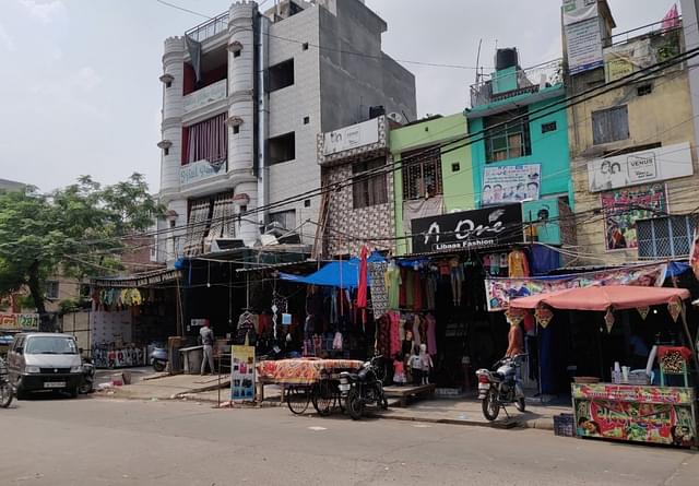 The garment showroom owned by Sher Khan’s family in Sunder Market. (Picture clicked in June 2020)
