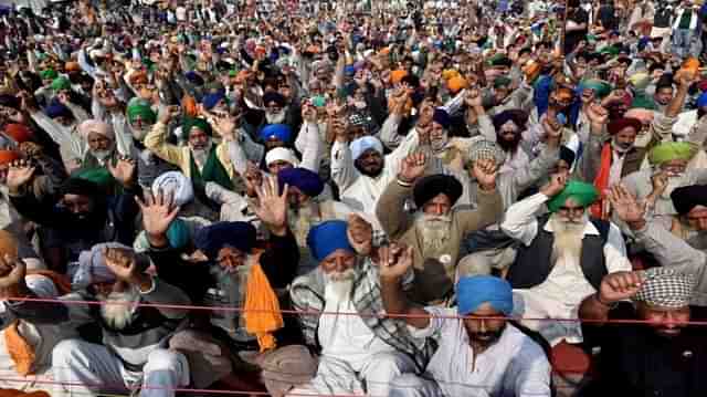 Farmers protest.