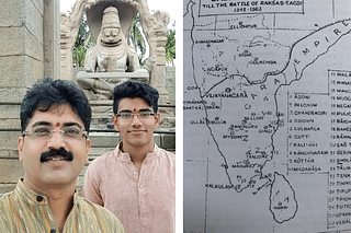 Heirs of Vijayanagara dynasty (Left) The extent of the empire until the Battle of Rakkasatangadi