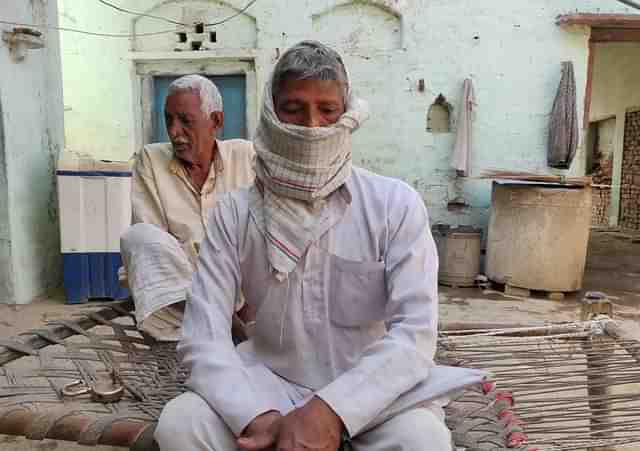 The survivor’s father at his house. Picture clicked on 7 March 2021