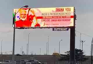 A billboard thanking India and PM Modi in Greater Toronto area of Canada (ANI)