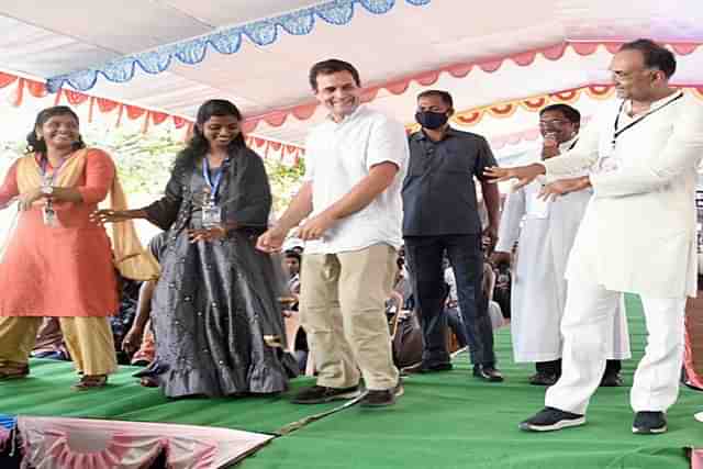 Rahul Gandhi dancing in Kanyakumari 