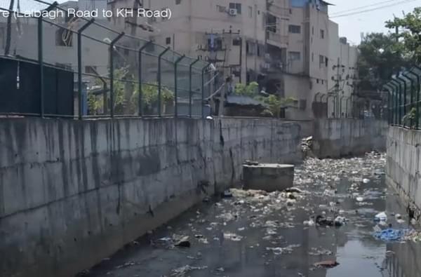 The current state of the sewage drain.