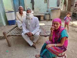 Ramdayal Sharma and his wife Savita. The elderly man is Ramdayal’s father