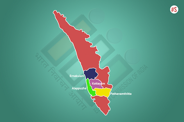 Ernakulam, Alappuzha, Kottayam and Pathanamthitta districts give an edge to the LDF.